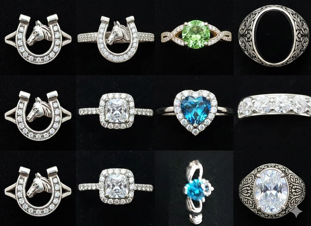 Sterling silver ring collection