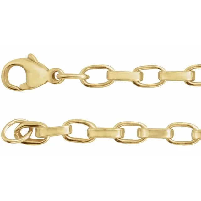 14K Yellow Gold-Filled 4.08 mm Rolo 18" Chain