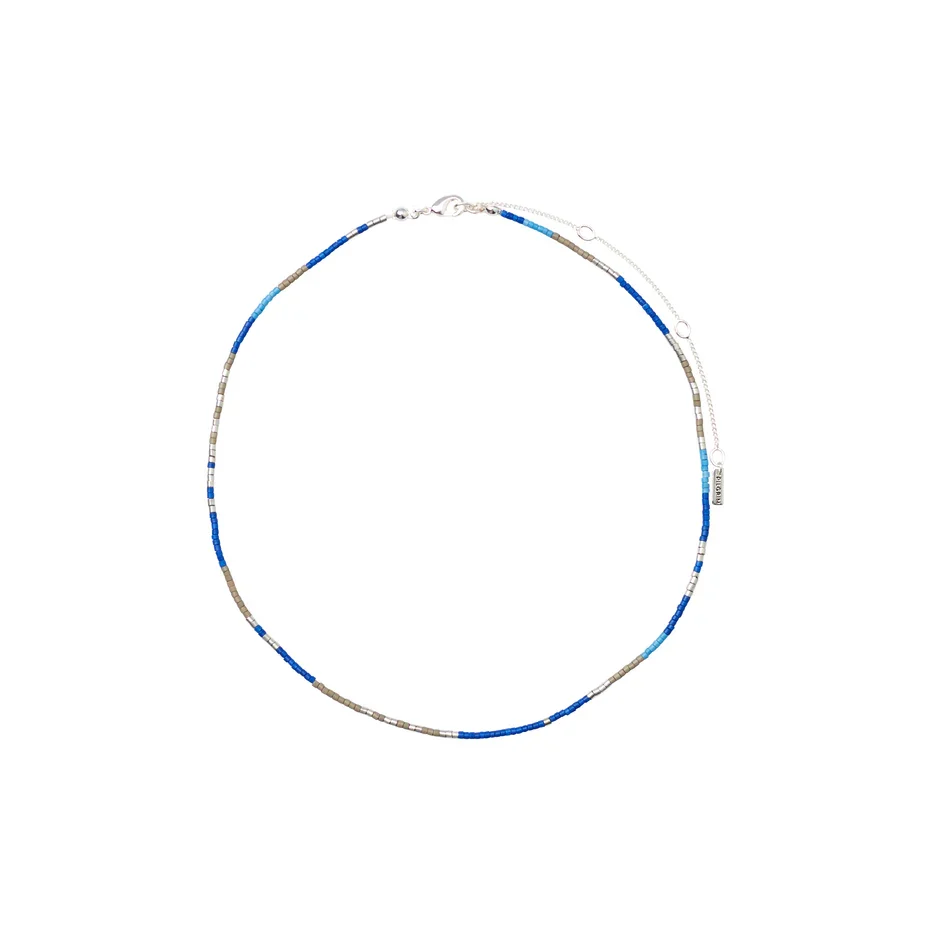 Alison Blue Silver-Plated Necklace