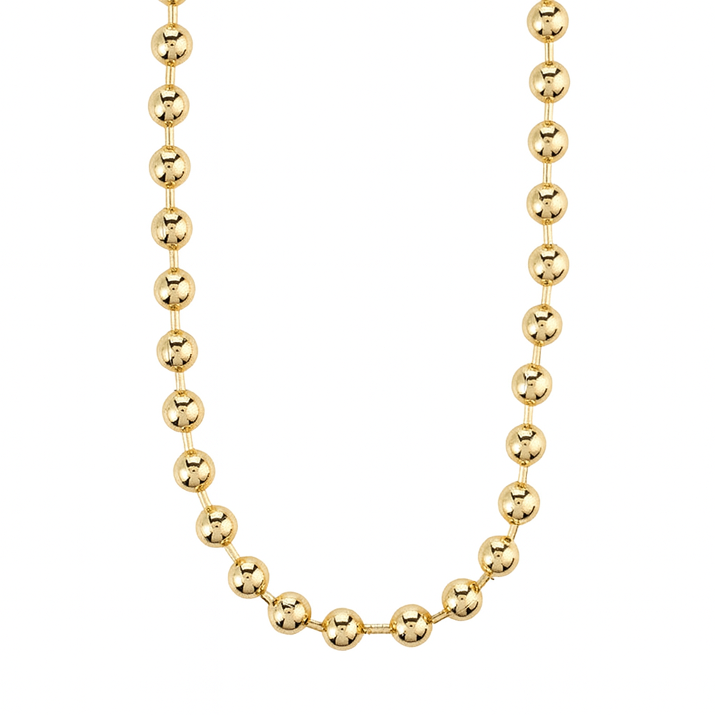 Air Bead Necklace Gold Plated