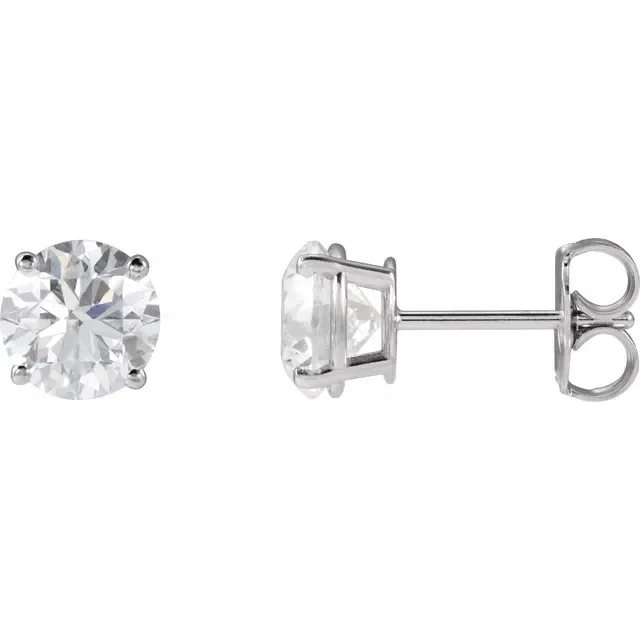 14K White Gold 2 CTW Natural Diamond Earrings