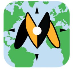 A stylized compass superimposed on a world map with green continents and blue oceans.