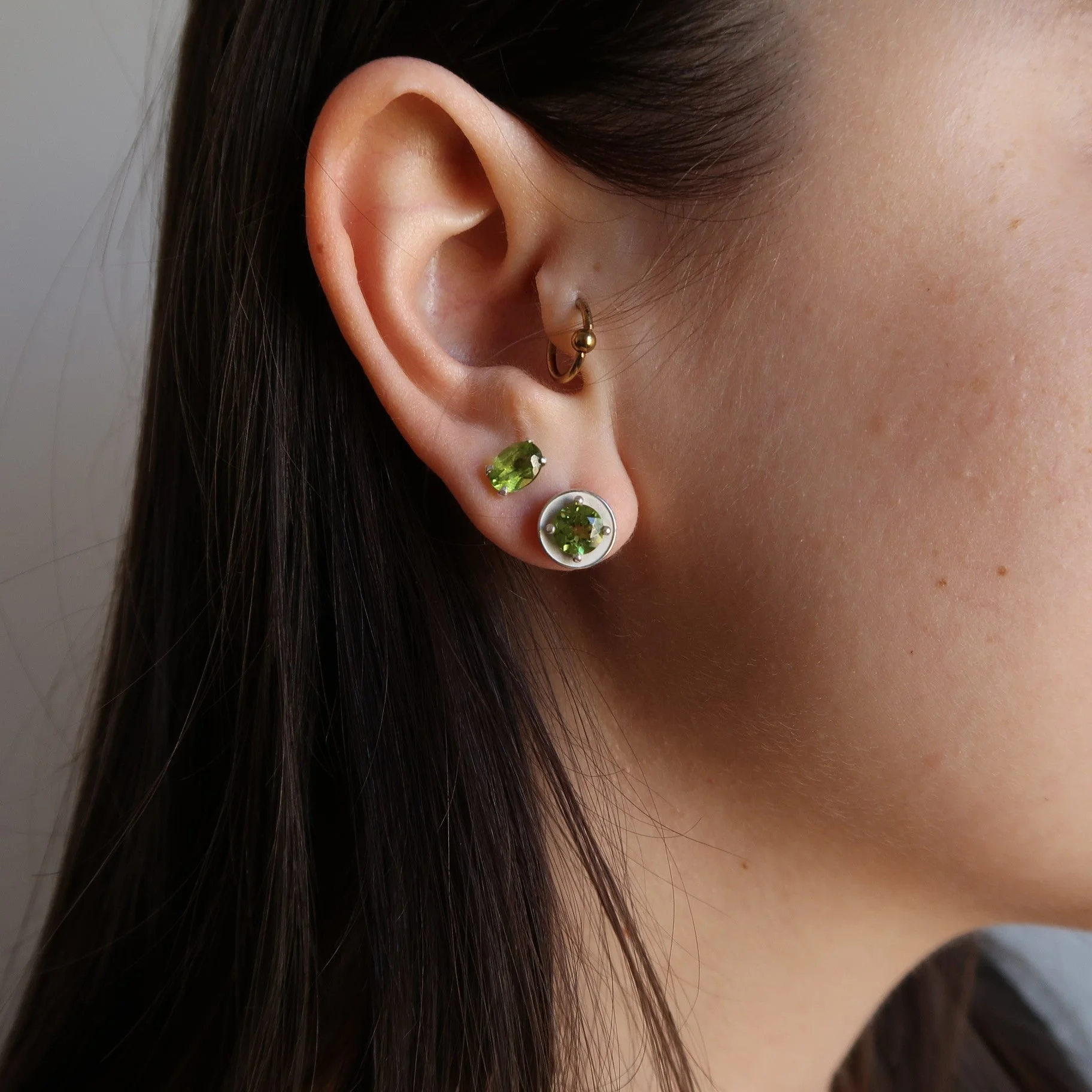 E1 Earrings in Sterling Silver