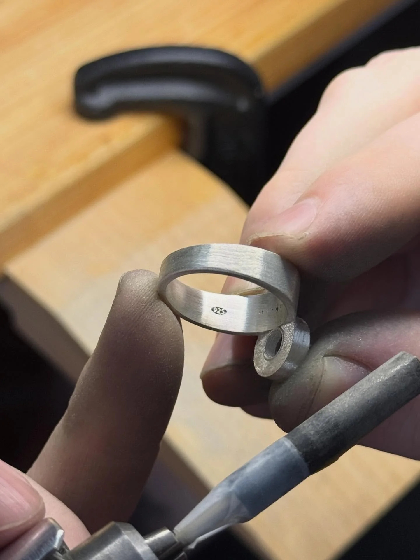 R1 Ring in progress! 

#handmadejewelry #handmadesilverring #jeweler
