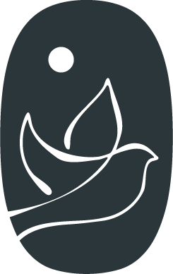 Eine abstrakte schwarze Linie zeichnet eine Rose auf einem dunklen Hintergrund.