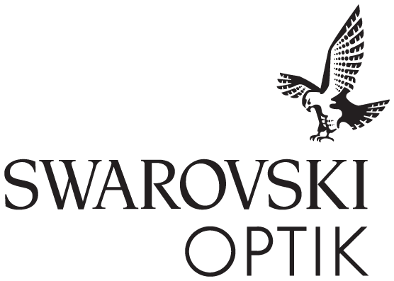 Das Logo von Swarovski Optik mit einem stilisierten fliegenden Vogel.