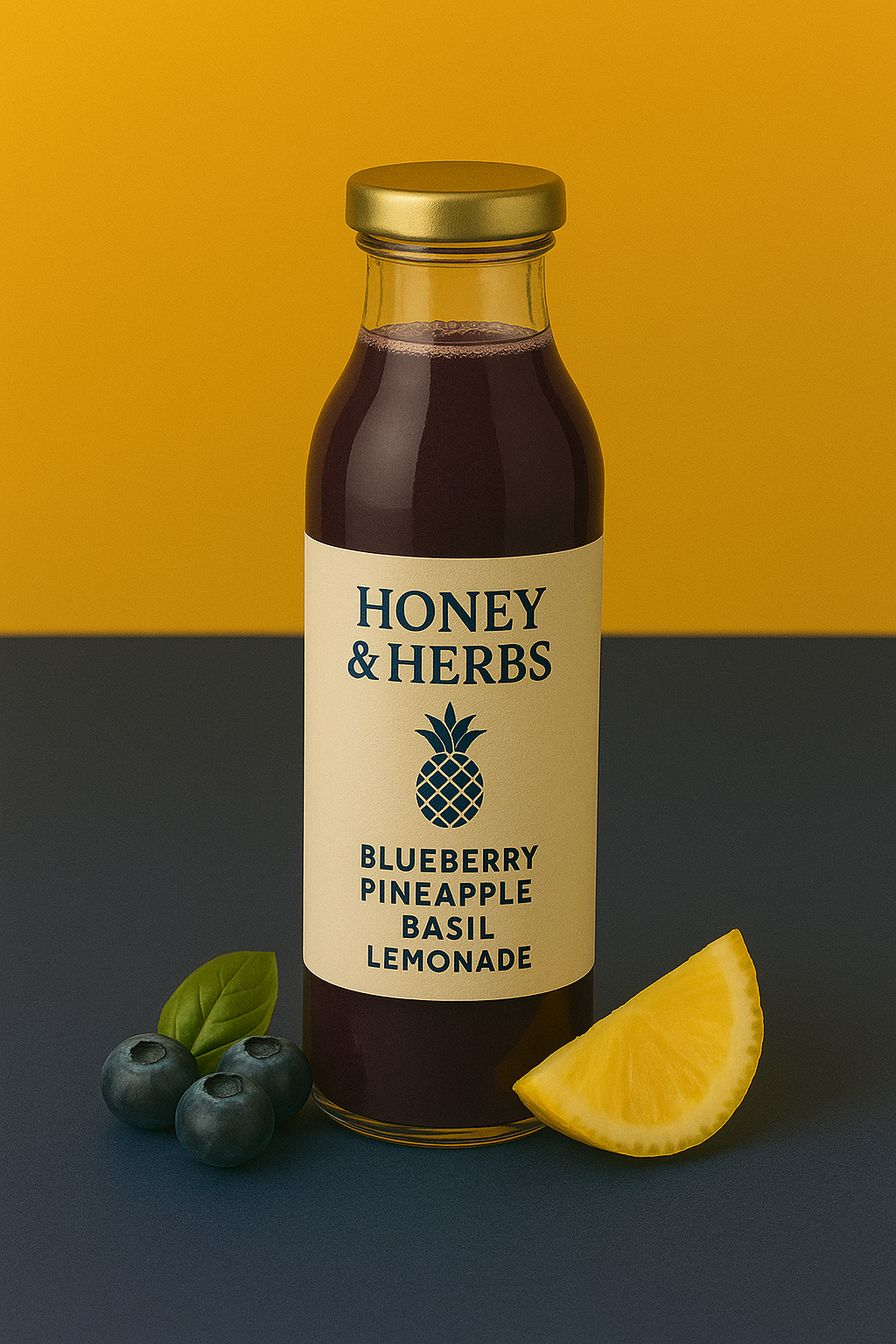 Blueberry Pineapple Basil Lemonade