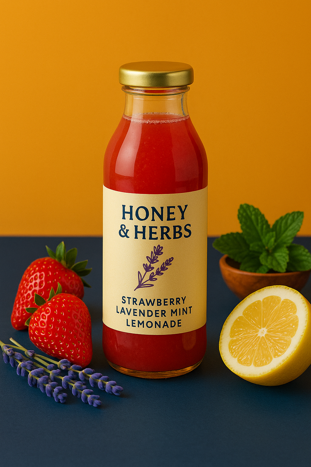 Strawberry Lavender Mint Lemonade