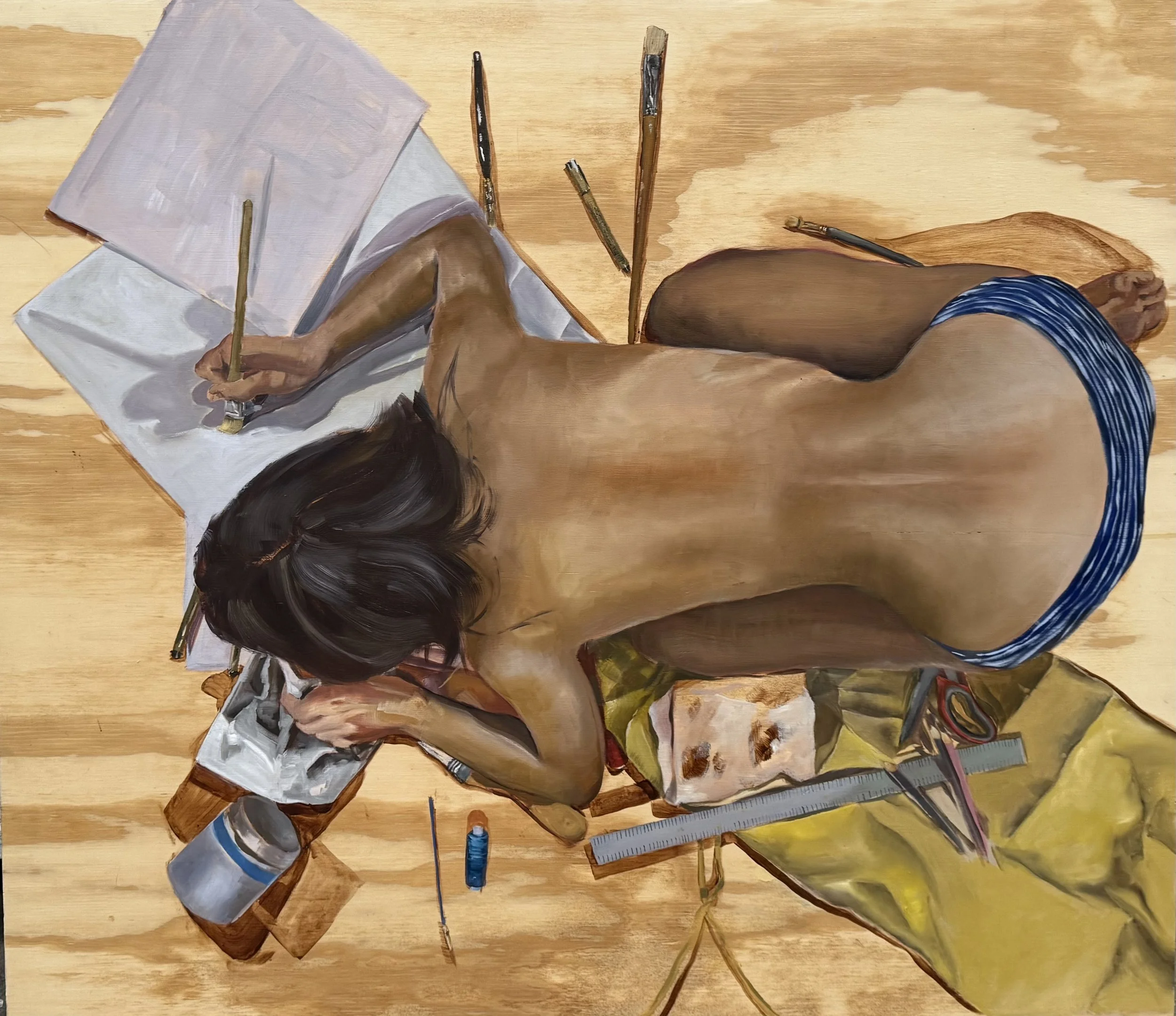 Passion, 2026, 3 1/2 x 4 ft, oil on plywood