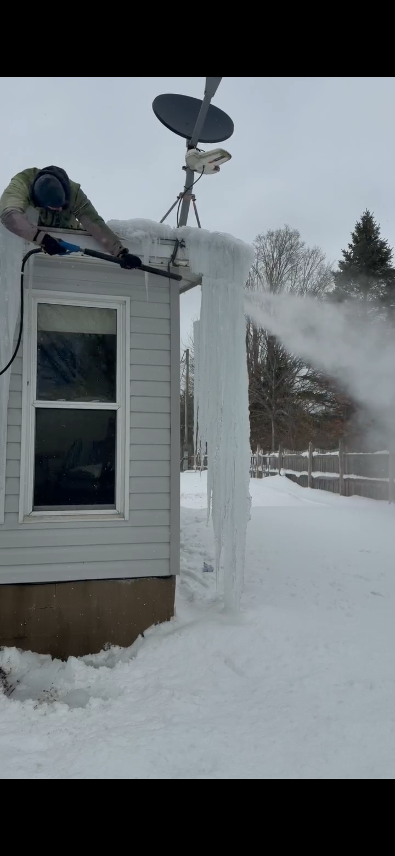 Steam Powered ice dam Removal • Per occurrence Snow Removal