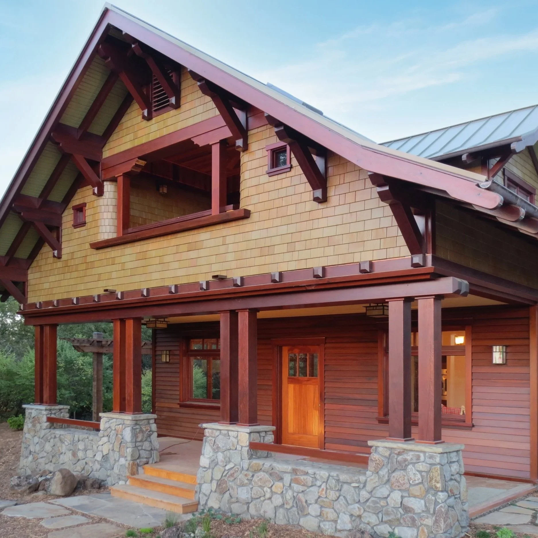 Craftsman style home located in Sebastopol with large covered porch