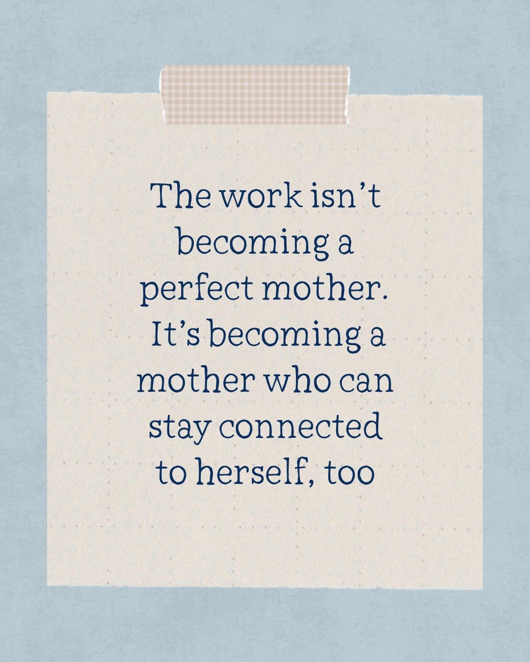 I used to think the goal was to become a perfect mother.

More patient. More regulated. More consistent. More &ldquo;together&rdquo; than I actually felt inside.

But I&rsquo;m realizing that&rsquo;s not the work.

The work isn&rsquo;t becoming a per