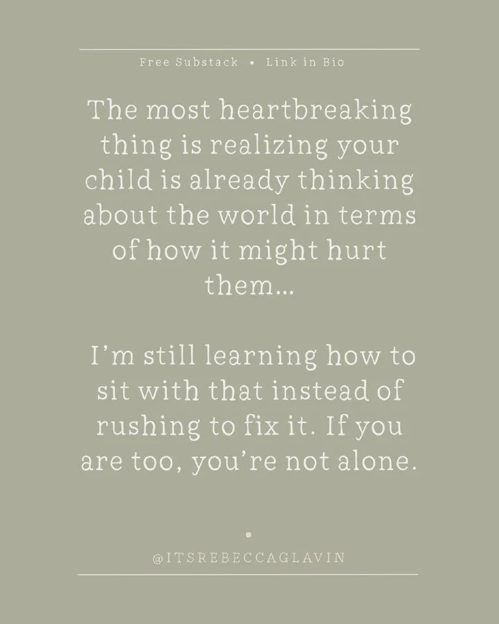 There&rsquo;s a moment in parenting that no one really prepares you for.

When you realize your child is already imagining the world through the lens of what could go wrong.

And something in you wants to interrupt it immediately. To soften it. To ex