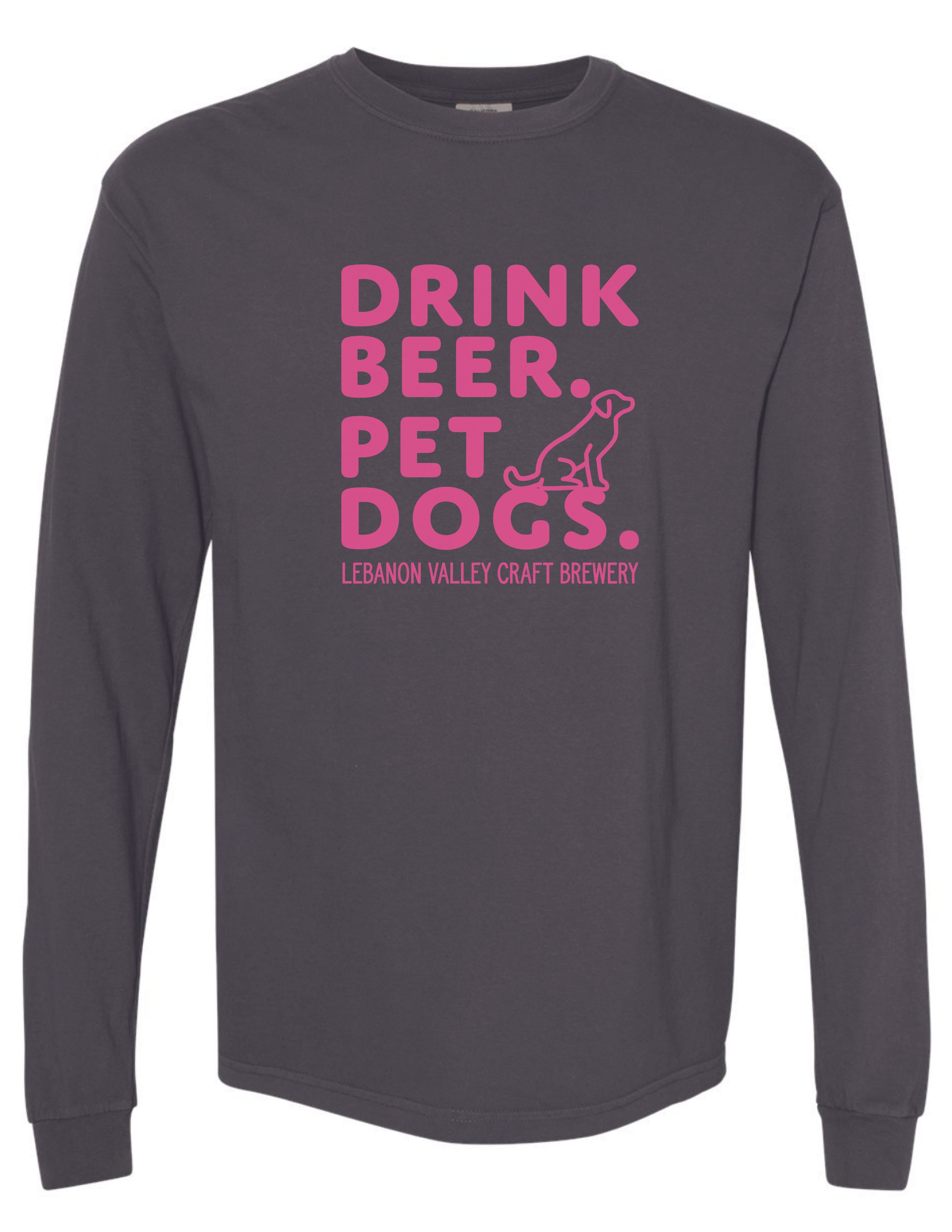 LVCB: Drink Beer. Pet Dogs. Graphite & Pink