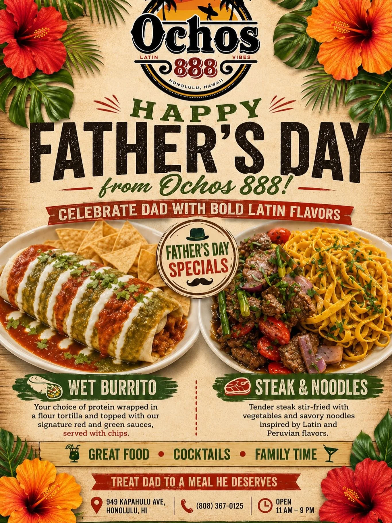 From our family to yours, we would love to host you for Father&rsquo;s Day 🫶🏼 Limited reservations available.
