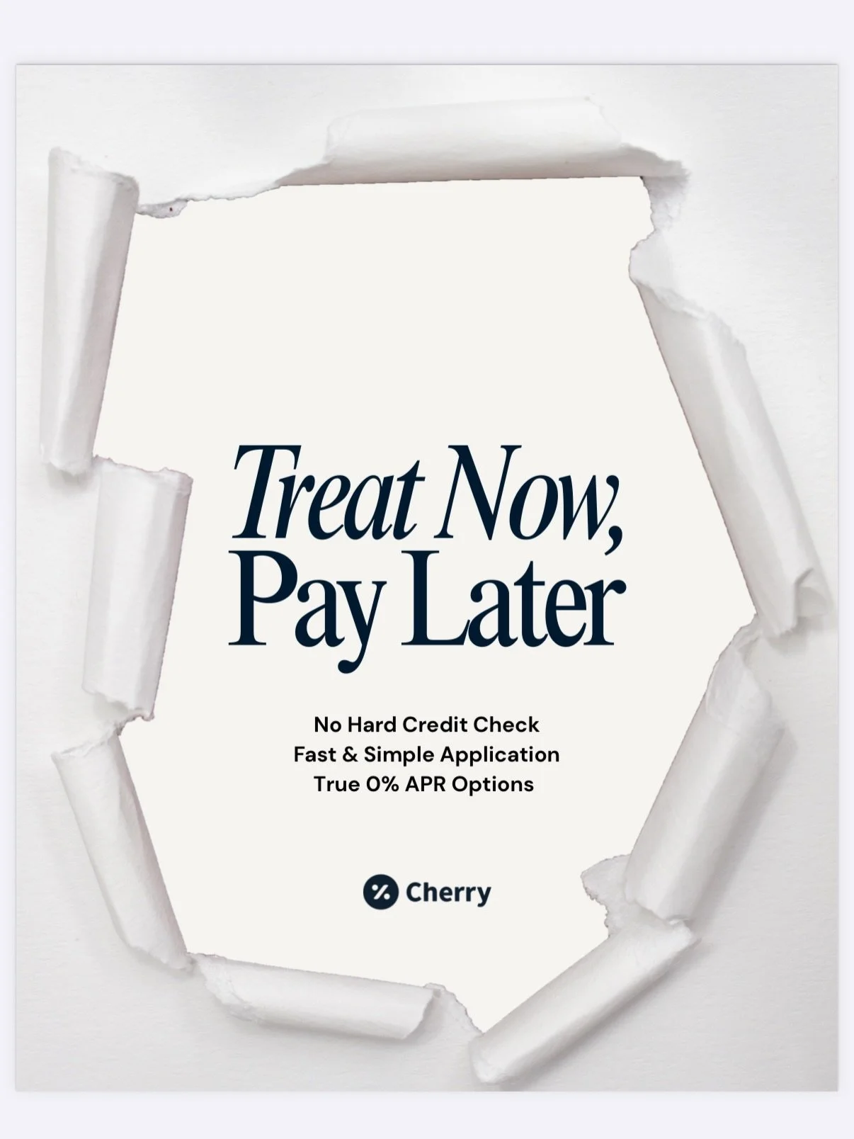 Offering Cherry payment plans... Hallelujah! 🙌🎶✨

Your glow-up shouldn&rsquo;t have to wait! We are officially offering Cherry financing, making it easier than ever to prioritize your self-care. 

➡️Get pre-approved in seconds and choose a payment 