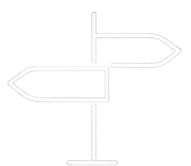Wegweiser als Symbol für Entscheidungen treffen.