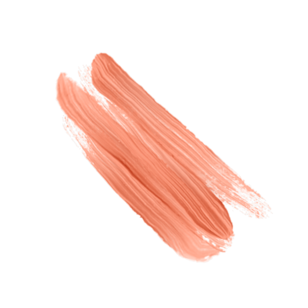 A textured brush stroke of light pinkish peach color on a transparent background.