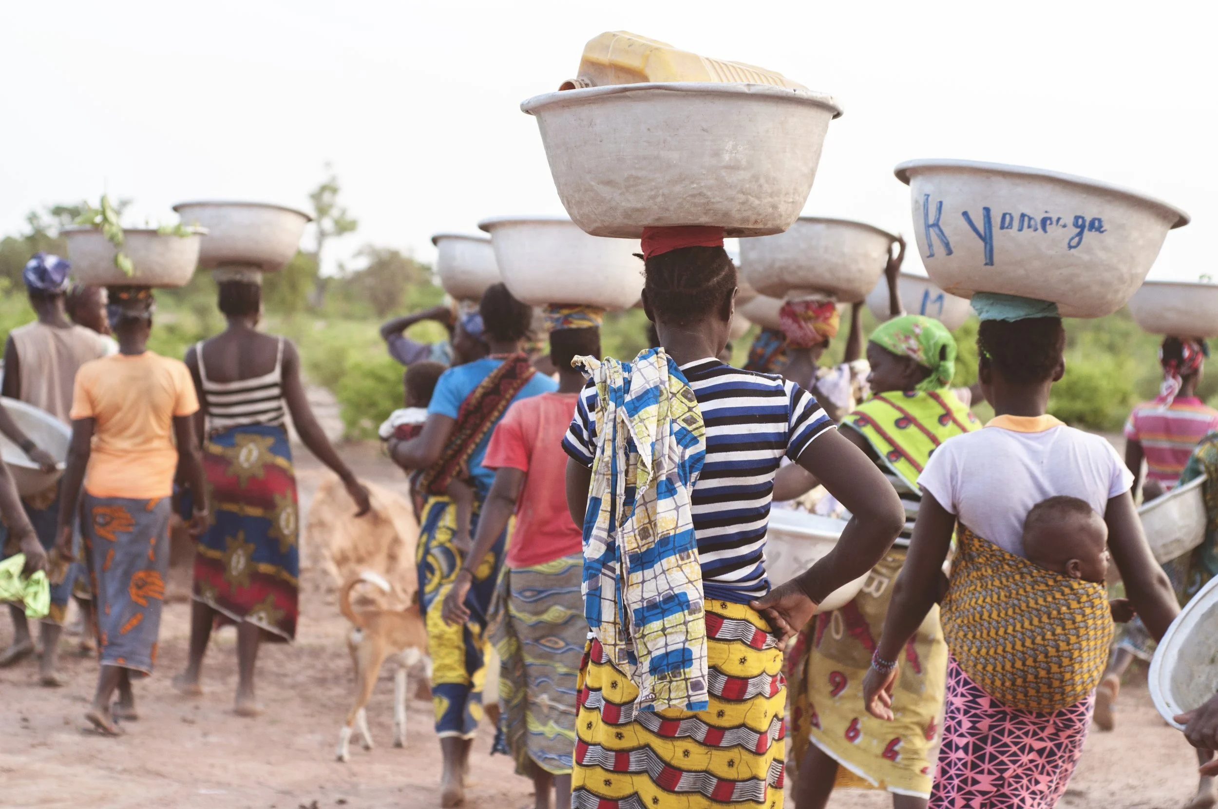 Women collecting water  in Burkina Faso