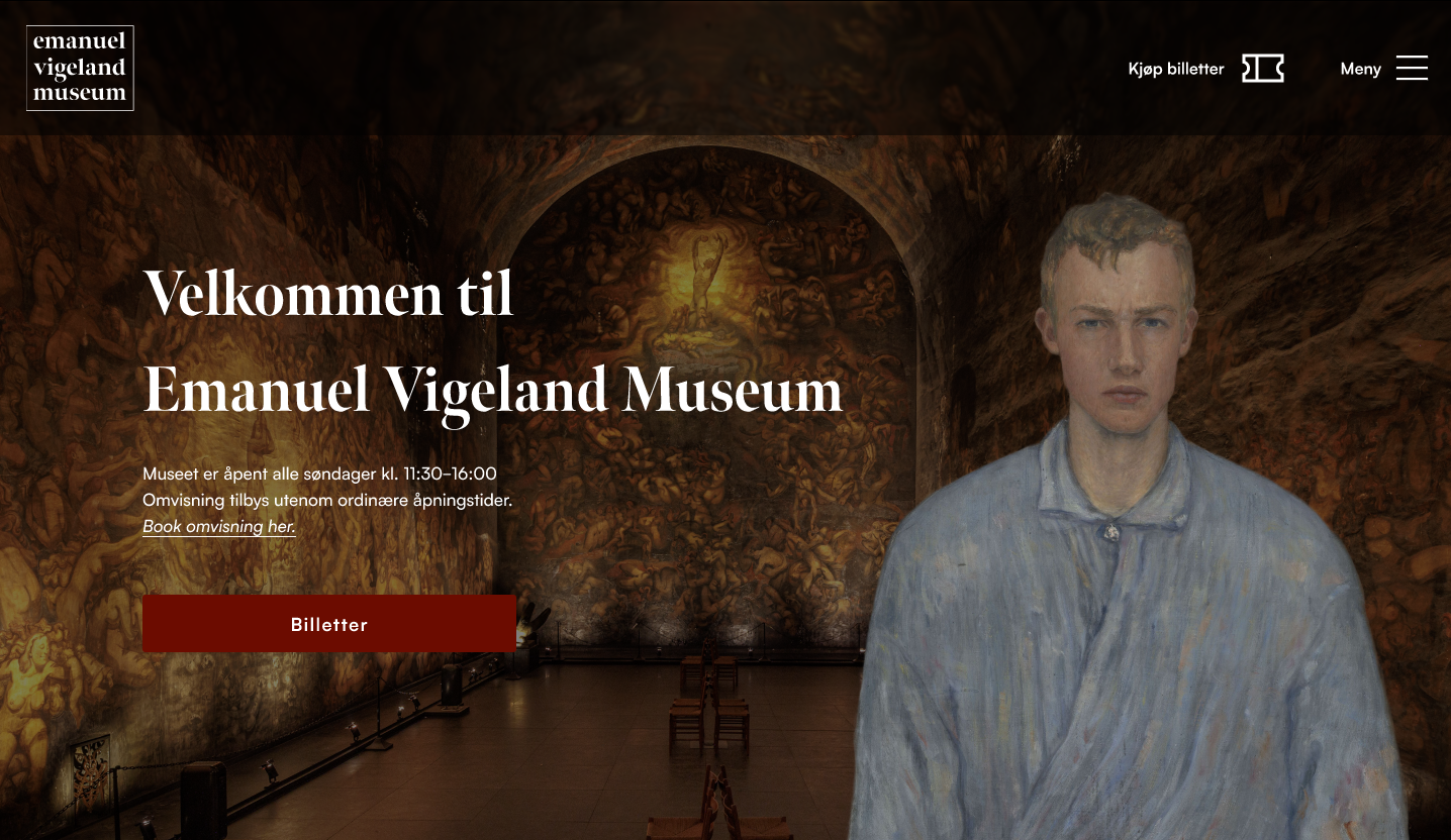 Emanuel Vigeland Museum - Nettside redesign