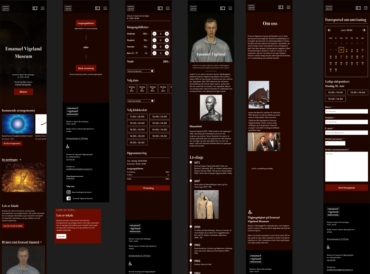 Emanuel Vigeland Museum - Nettside redesign