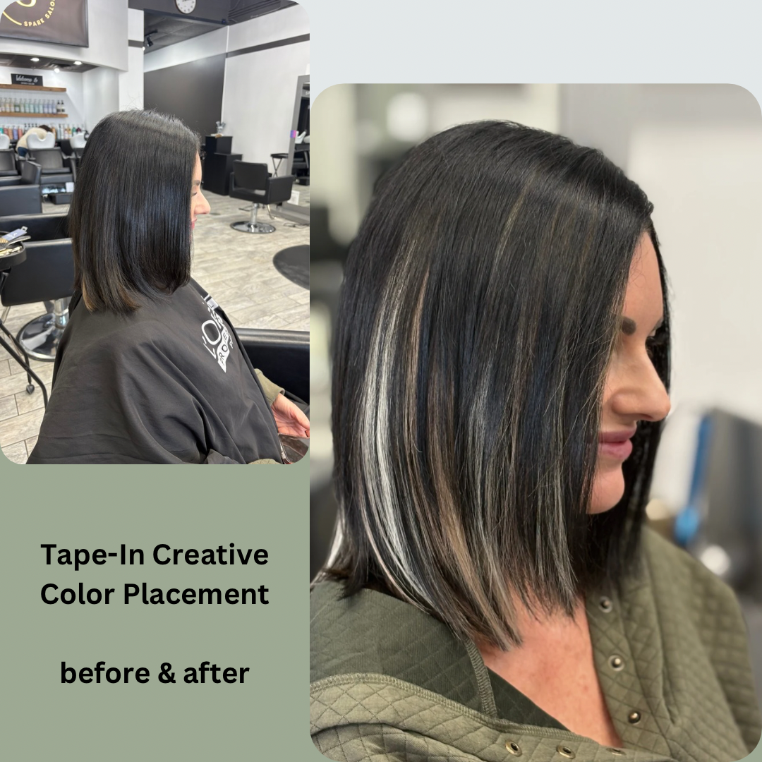 Tape-In Hair Extension Creative Color Placement