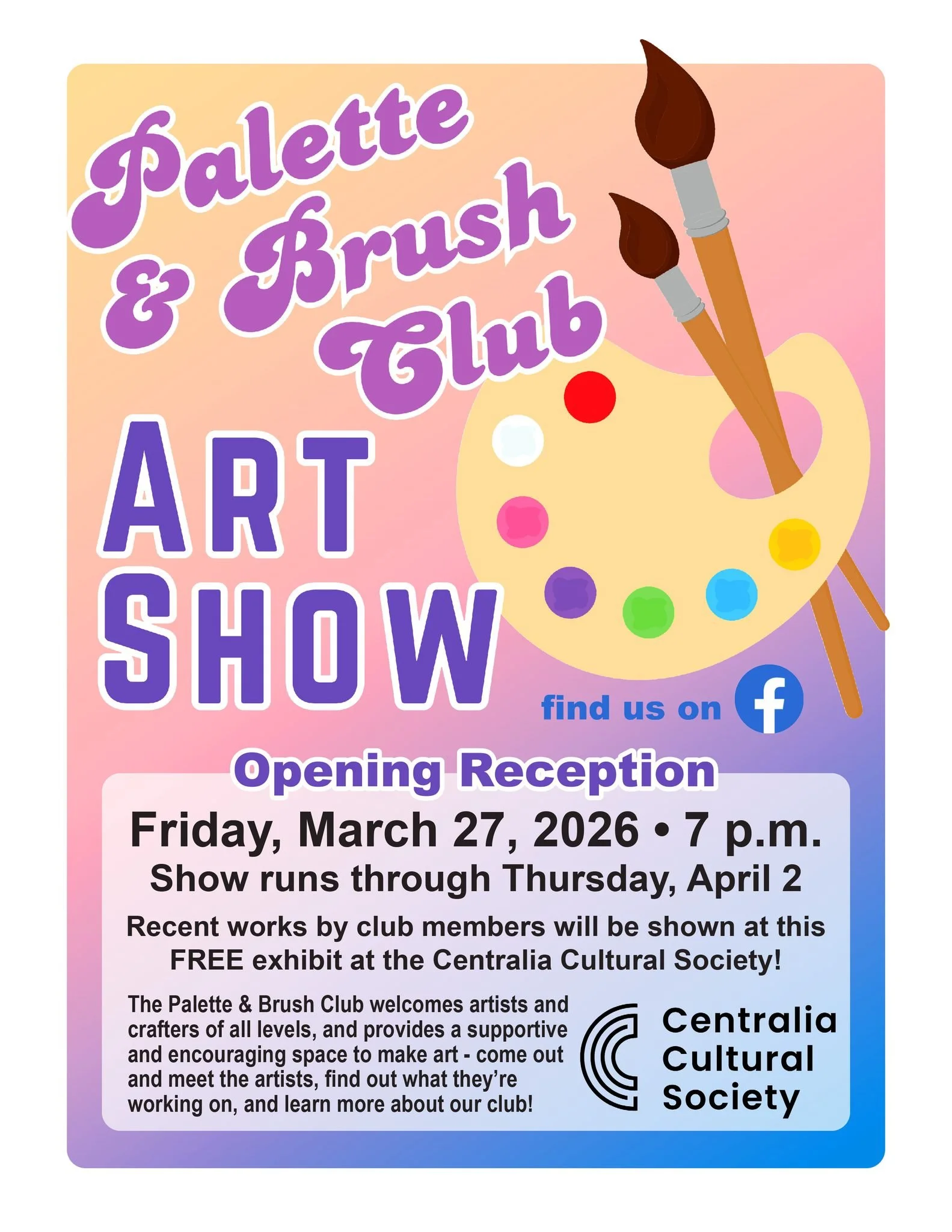 Palette & Brush Club Art Show