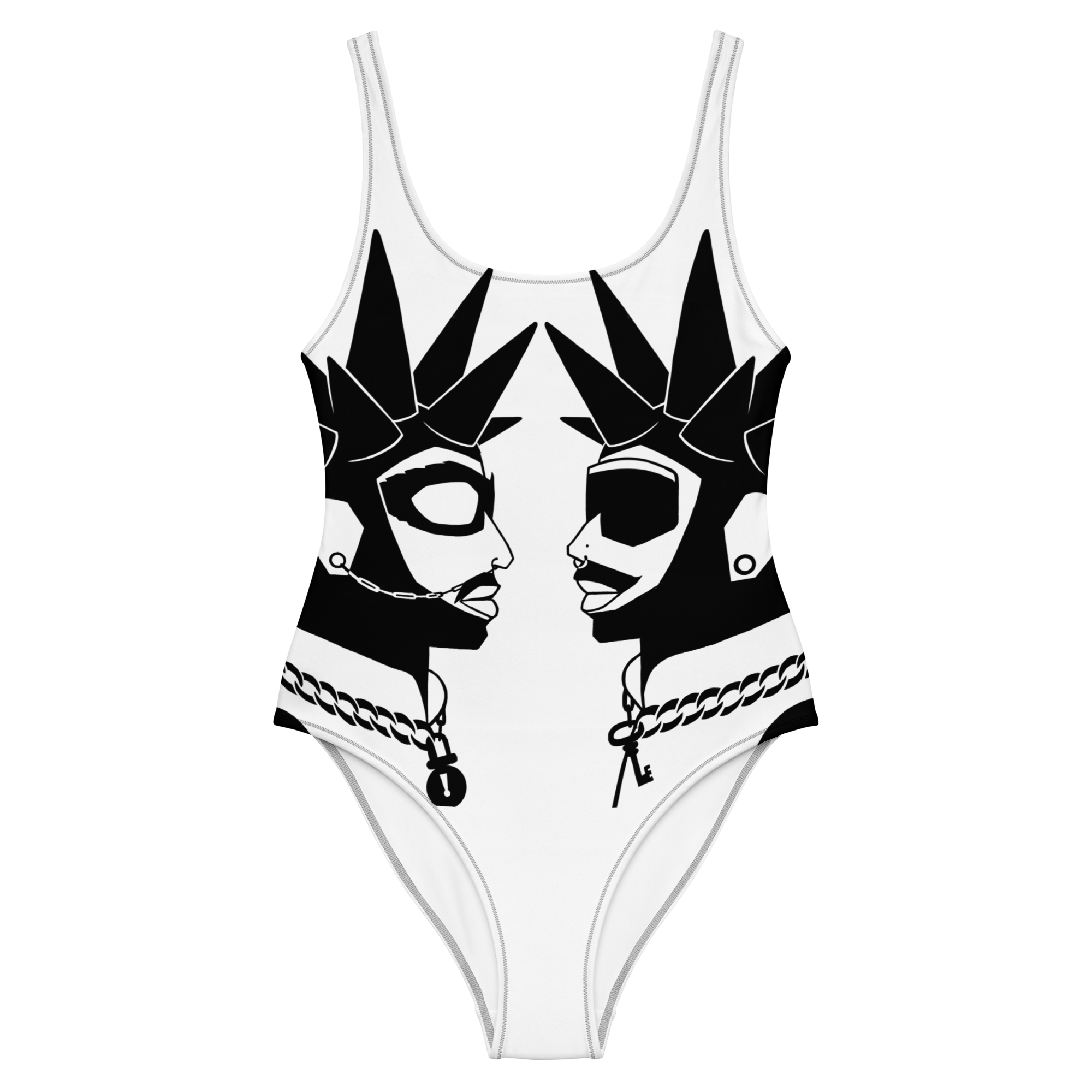 The Illustrious Black & White One-Piece Swimsuit
