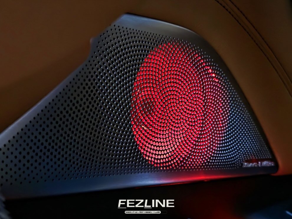 Bring the Bowers &amp; Wilkins look to your BMW. 🔊✨

One of our favourite interior upgrades &mdash; illuminated Bowers &amp; Wilkins speaker covers designed to integrate with your BMW&rsquo;s ambient lighting and completely transform the look of the