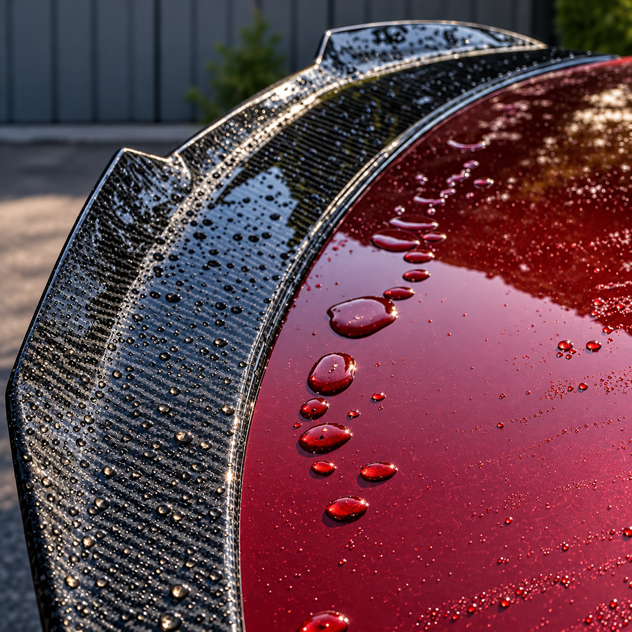 Water Beads on Carbon Fibre and Burgundy Paint.png