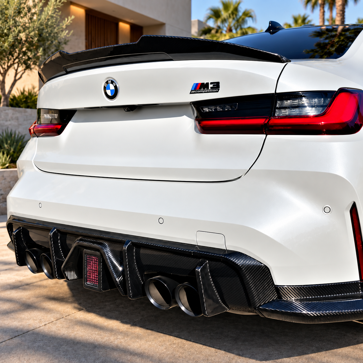 G8X CSL-Style LED Carbon Fibre Rear Diffuser V3