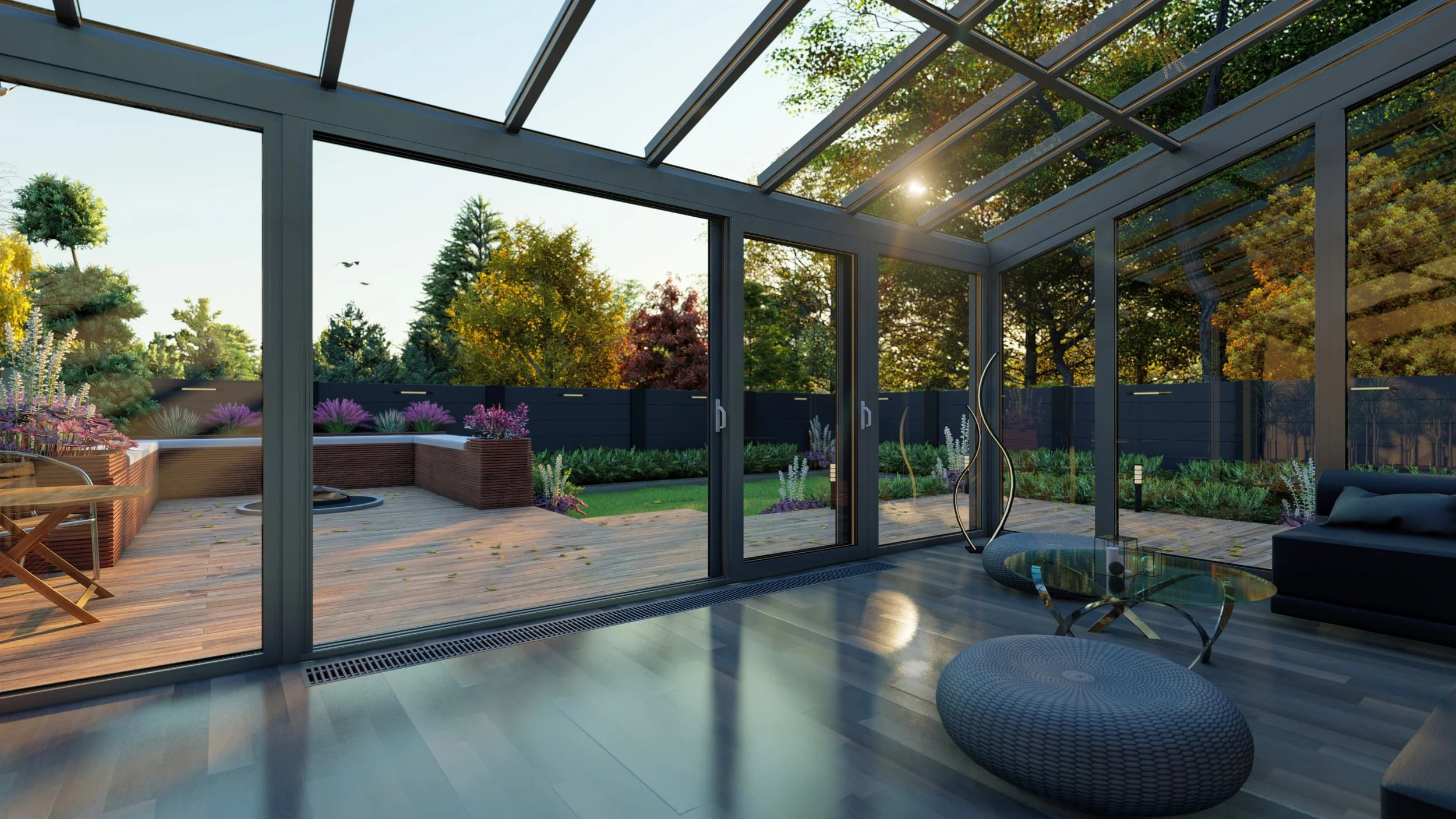 Modern European aluminum winter gardens