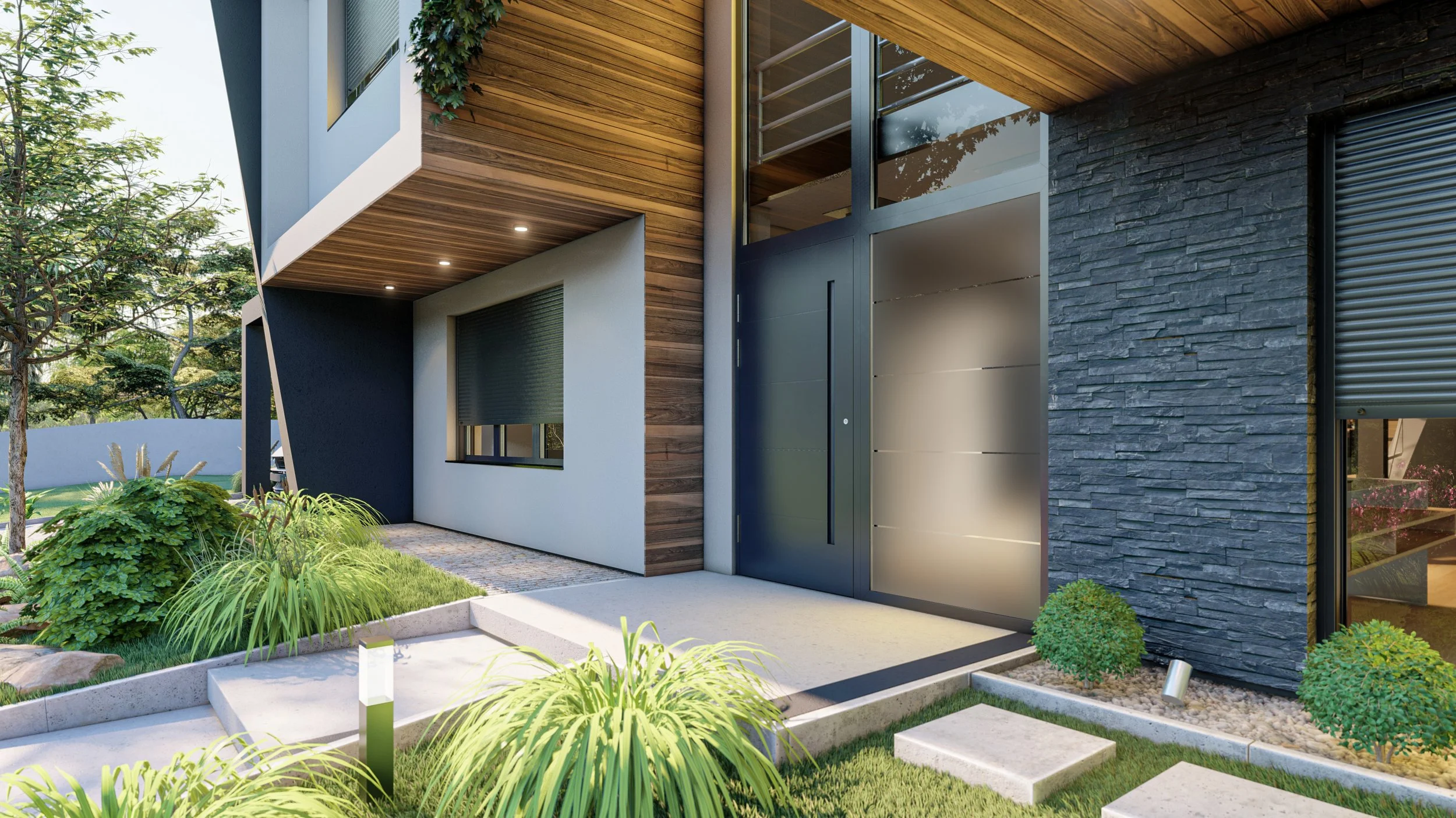 Premium European Aluminum Entrance Doors | DRUTEX USA