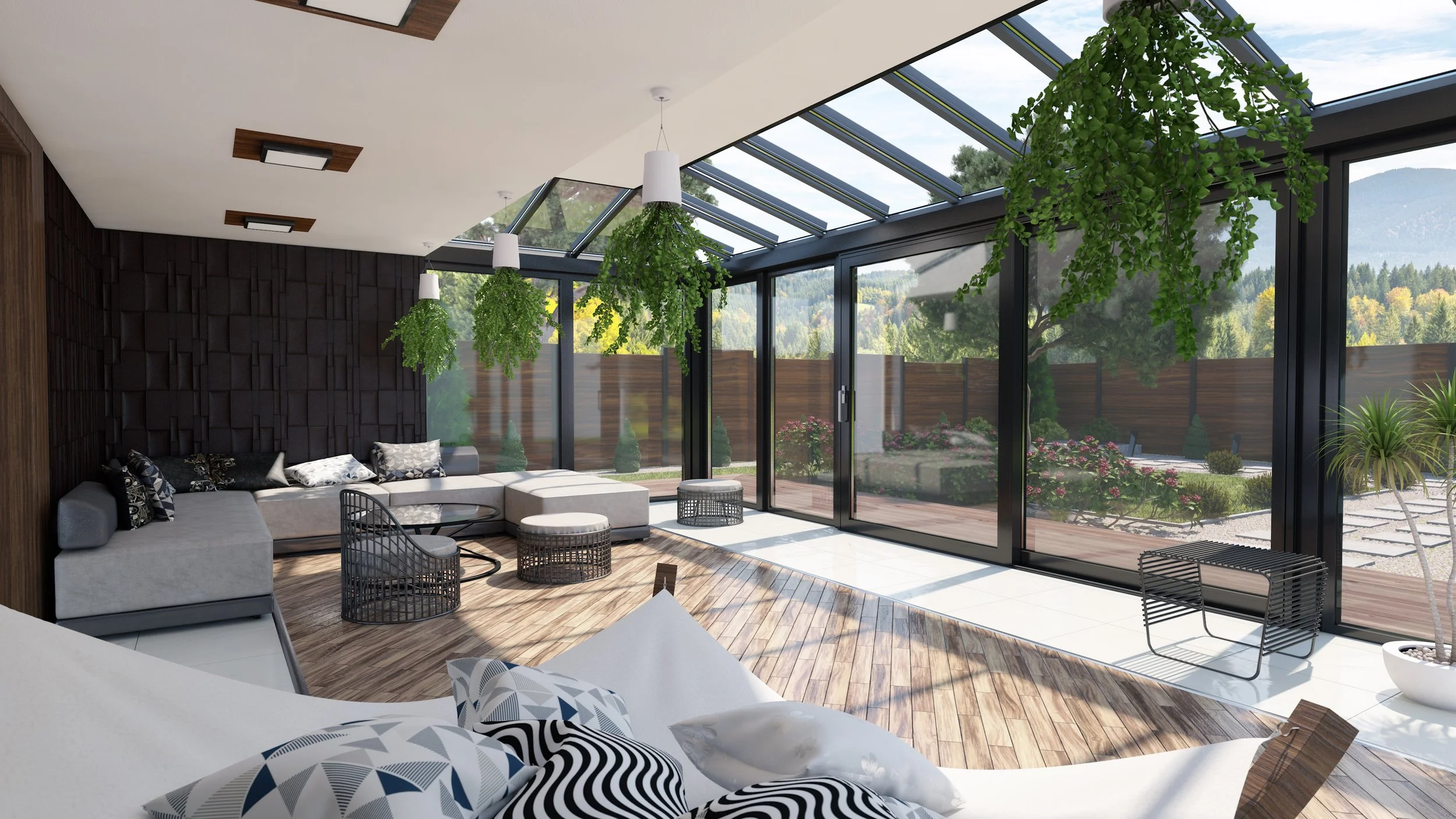 aluminum winter garden glass extension