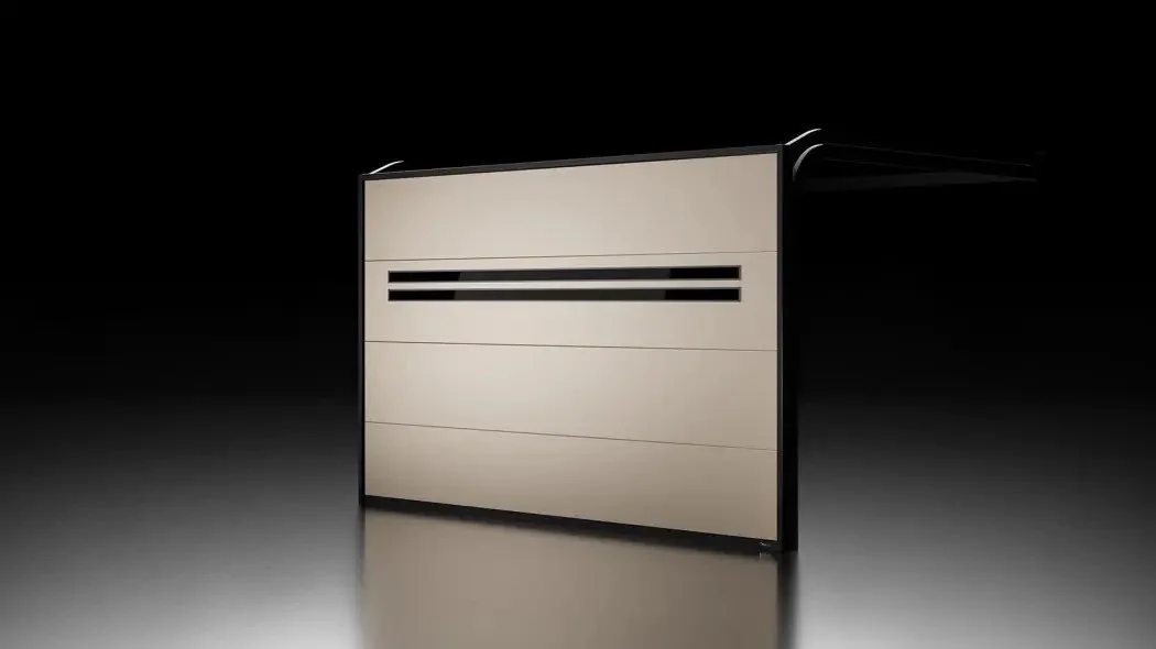 European sectional garage doors by DRUTEX for residential projects in Texas