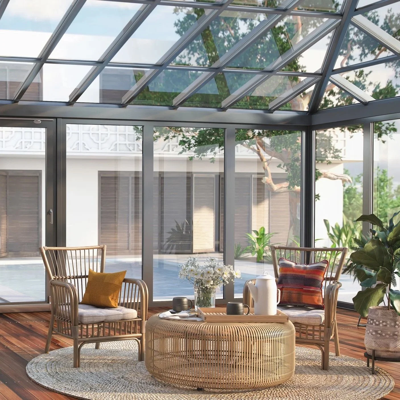 Premium sunroom, aluminum winter garden system