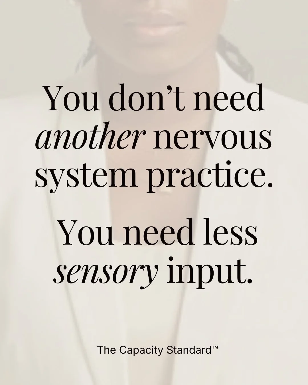 High-performing women are not bad at regulation. Many of you are already doing the breathwork, using the meditation apps, journaling, going to therapy, optimizing your mornings. You&rsquo;re trying. And many of those tools are helpful.

But most nerv