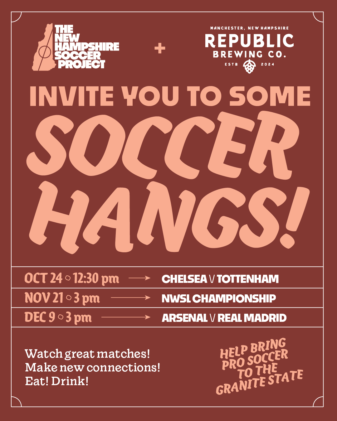 SOCCER HANGS at Republic Brewing