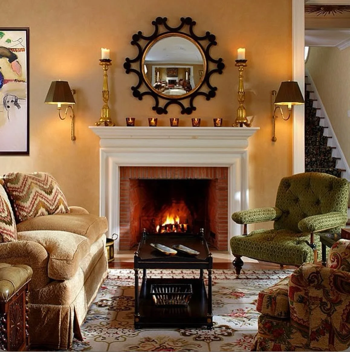 Cozy fire needed!  Still too cold in the Northeast - looking back at a much loved traditional project