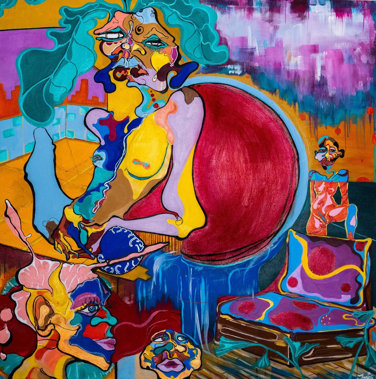 Problem Is We_re All Fluid piece painting