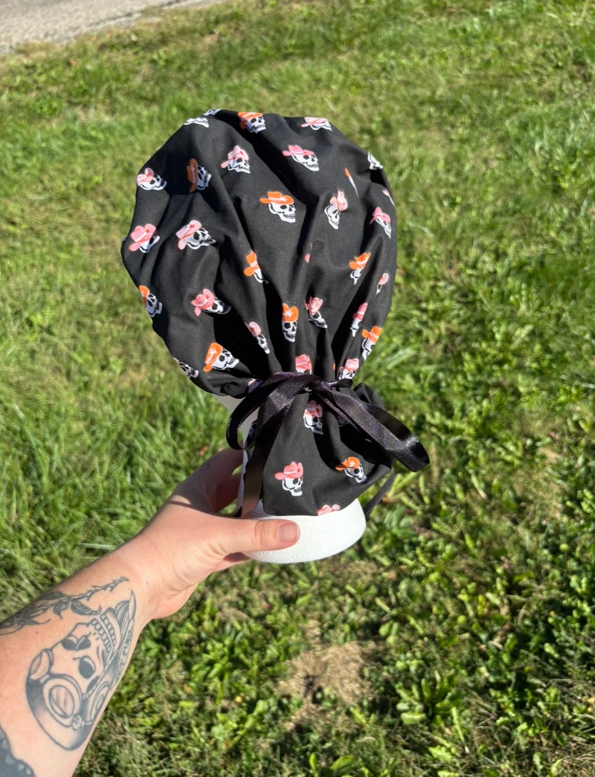 Cowboy Skulls Scrub Cap - BOUFFANT