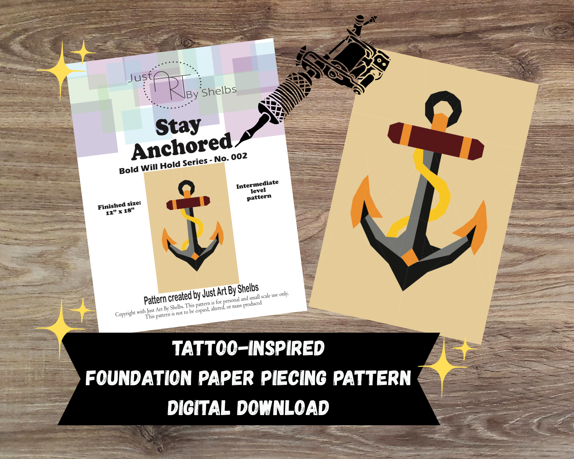 Stay Anchored FPP Pattern ~ Bold Will Hold Series 002
