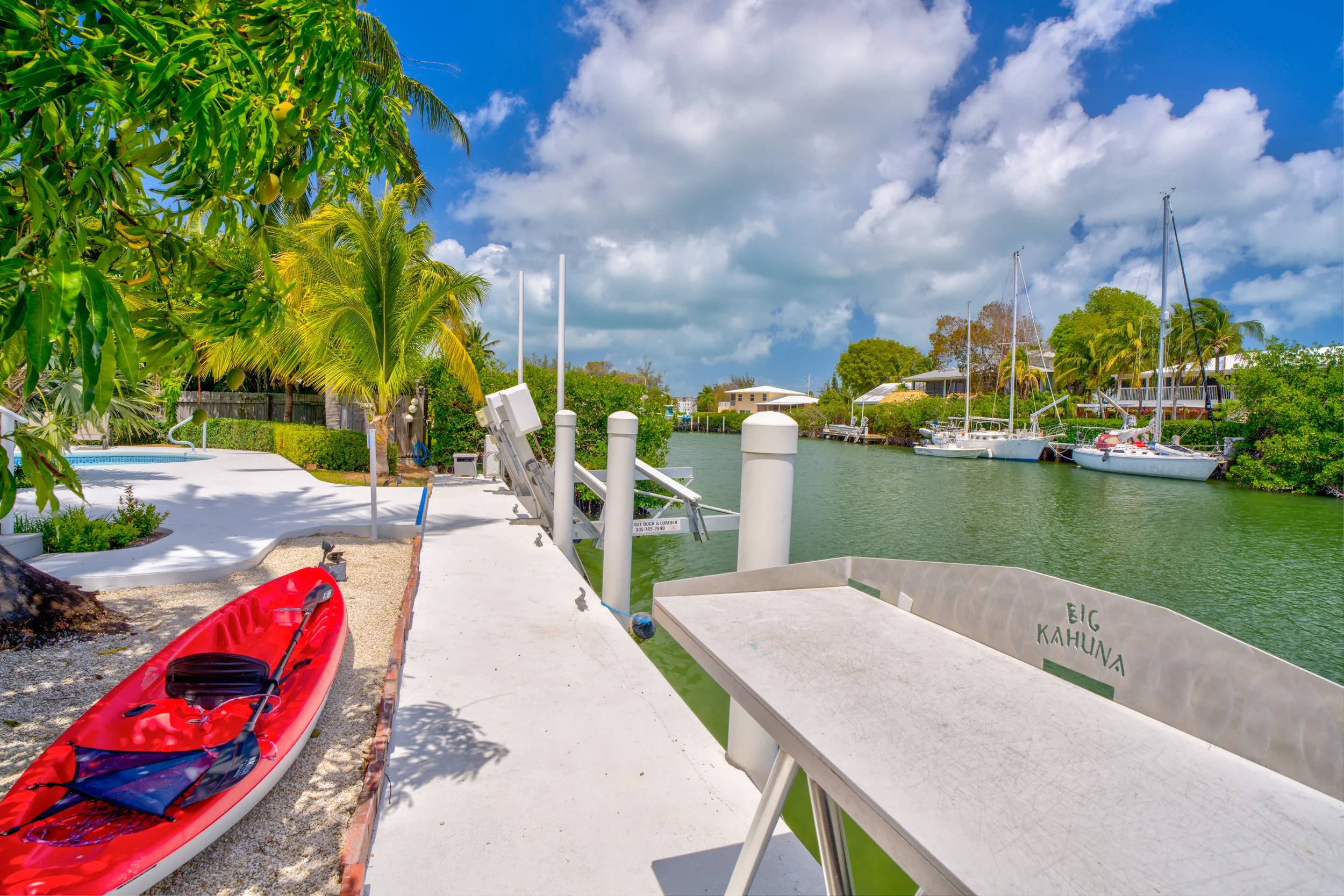 Dock with Kayaks