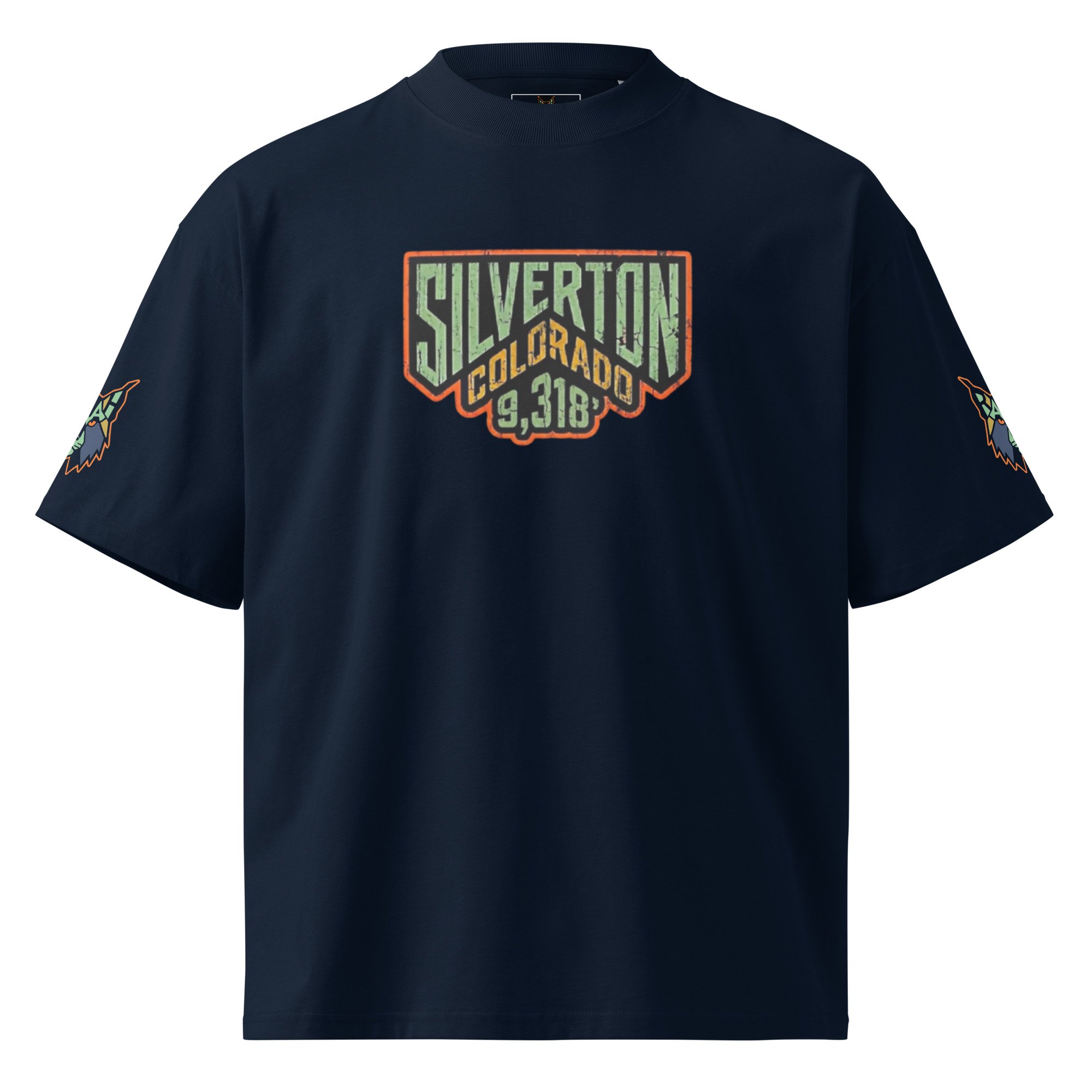 rawah silverton organic oversized high neck t-shirt