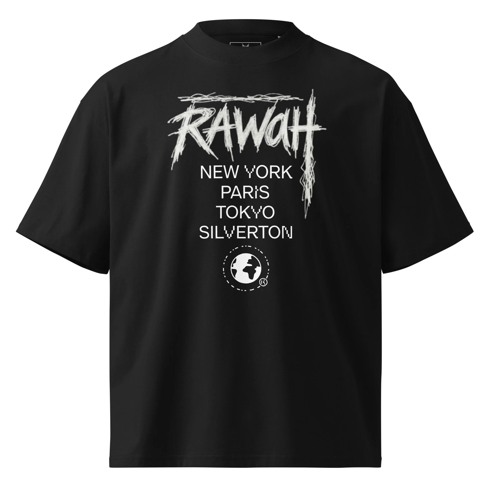 rawahtech.com global unisex organic oversized high neck t-shirt