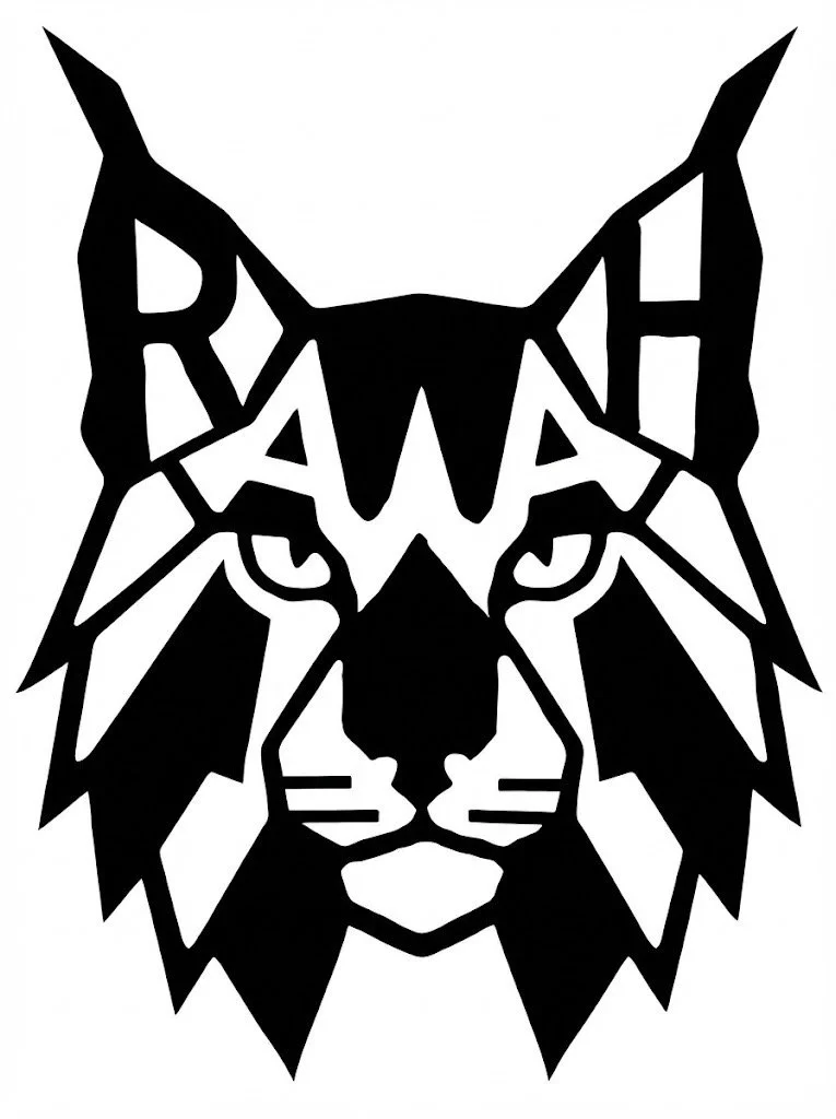 rawah classic lynx logo sticker