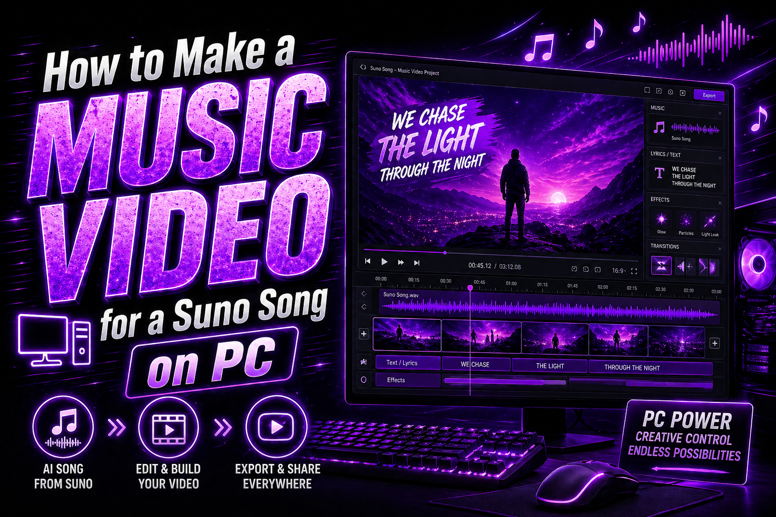 How to Make a Music Video for a Suno Song on PC