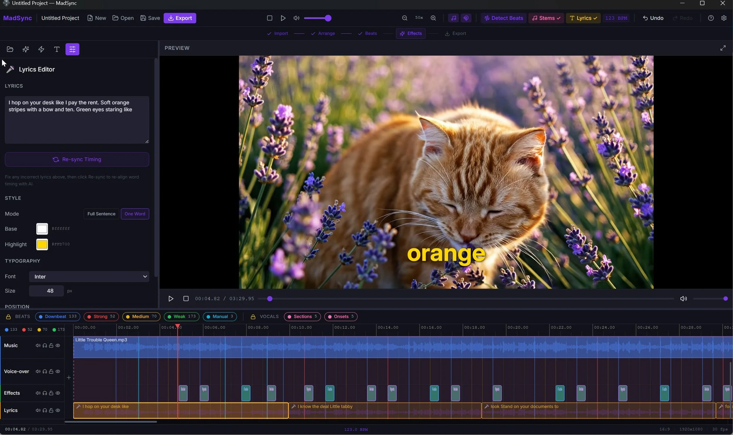 MadSync AI music video editor for PC.