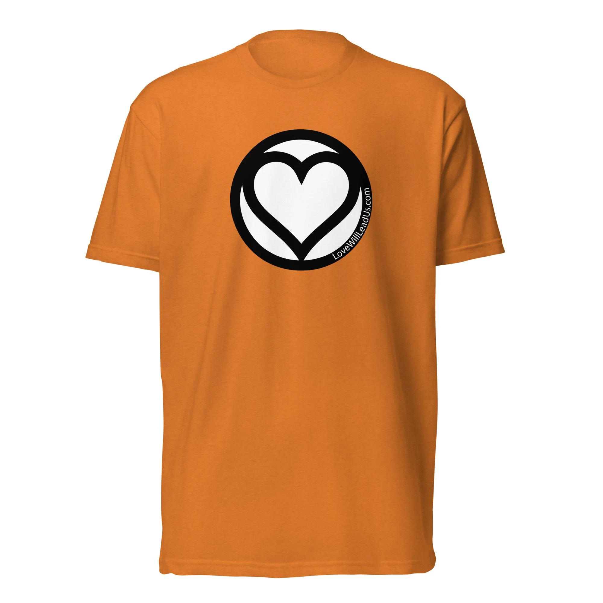 Unisex Fitted T-shirt With Heart Symbol (With Web Address)