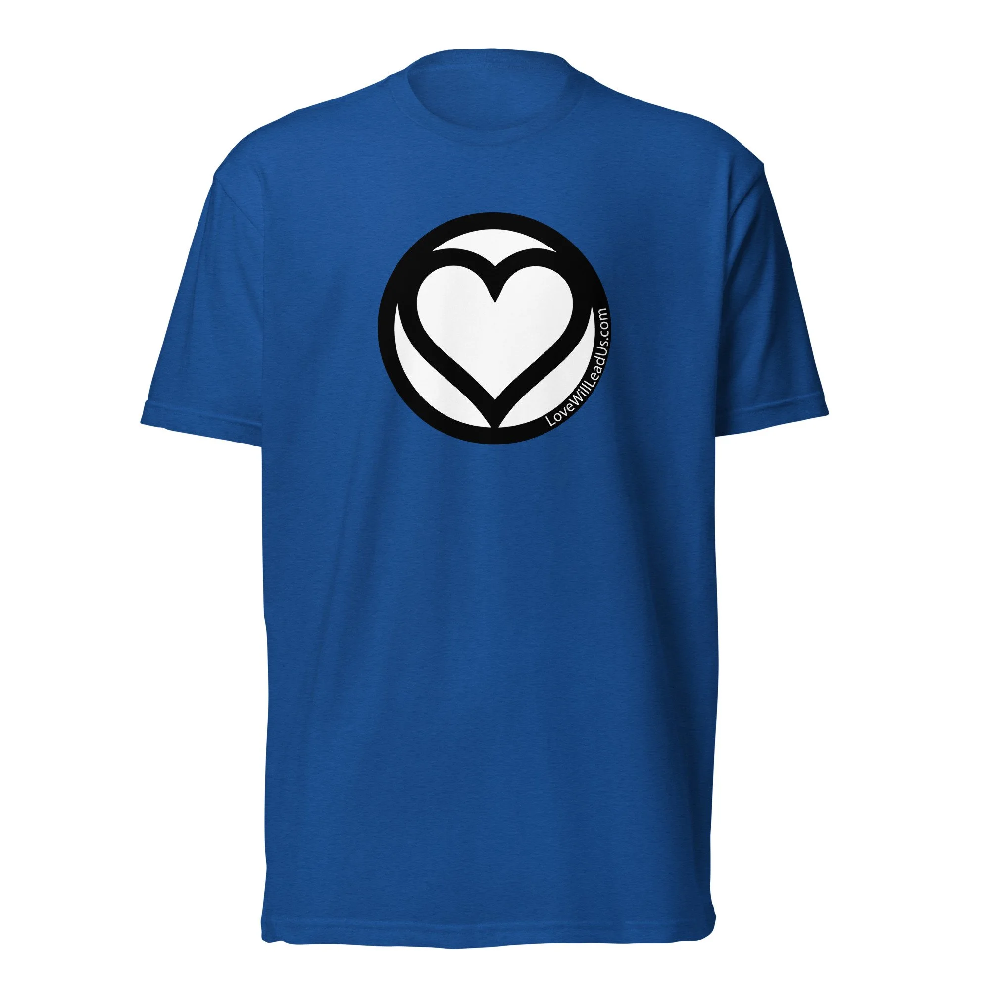 Unisex Fitted T-shirt With Heart Symbol (With Web Address)